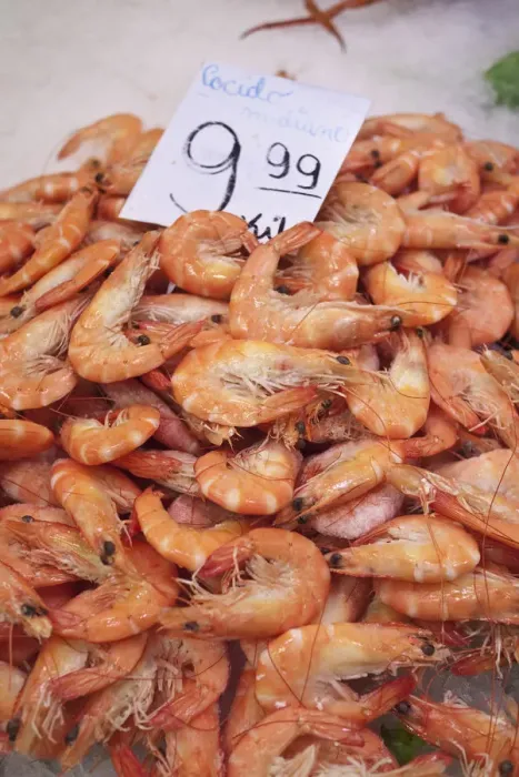 Framed Print : Prawns for sale, La Boqueria Market, Barcelona, Spain