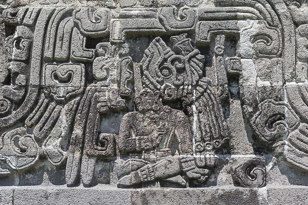Pre-Columbian sculpture, Ruins of Xochicalco, Morelos state, Mexico