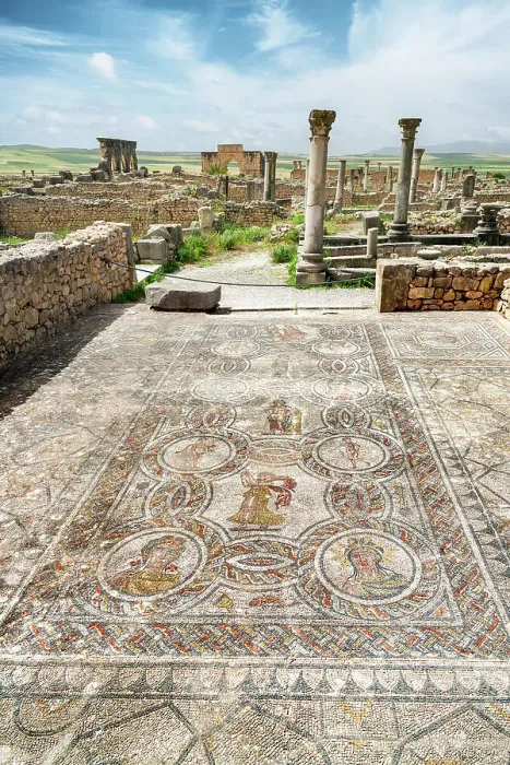 Framed Print : Well preserved mosaic on flooring of the House of Dionysus, Volubilis Archaeological Site, Meknes, Morocco Framed Print : Well preserved mosaic on flooring of the House of Dionysus, Volubilis Archaeological Site, Meknes, Morocco