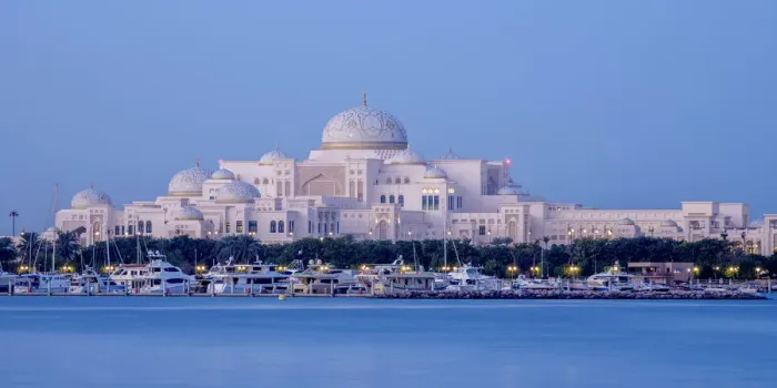 Framed Print : Presidential Palace at twilight, Abu Dhabi, United Arab Emirates Framed Print : Presidential Palace at twilight, Abu Dhabi, United Arab Emirates