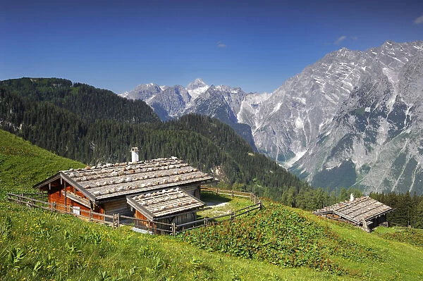 Priesbergalm against Watzmann east face, 2380 m, National Park Berchtesgaden, Alps