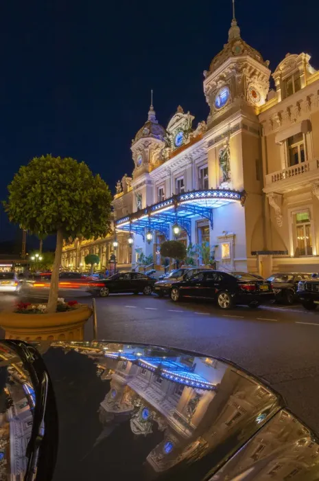 Framed Print : Principaute de Monaco, Place du Casino at dusk Framed Print : Principaute de Monaco, Place du Casino at dusk