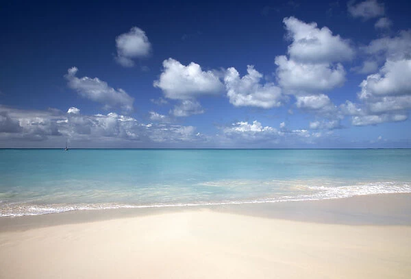 Pristine White Sandy Beach, Barbuda, Caribbean, West Indies