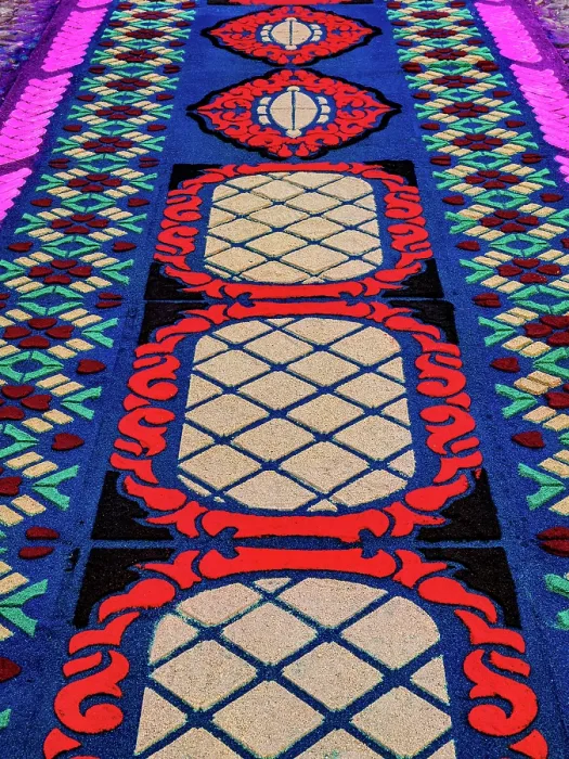 Framed Print : Processional carpet on Good Friday, Antigua Guatemala, Sacatepequez Department, Guatemala Framed Print : Processional carpet on Good Friday, Antigua Guatemala, Sacatepequez Department, Guatemala
