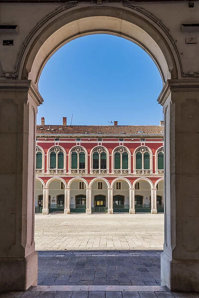 Prokurative neo-renaissance buildings in Trg Republike square, Split, Dalmatia, Croatia
