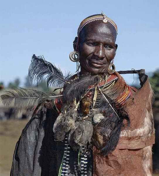 A proud Samburu mother of two recently circumcised