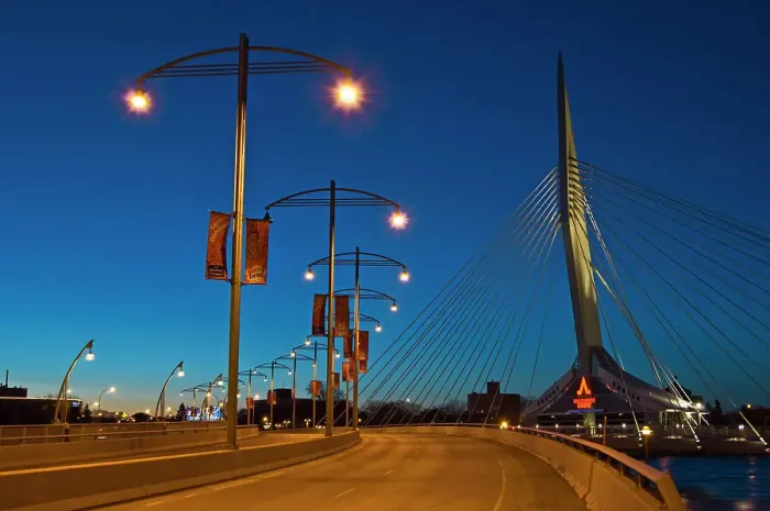 Framed Print : Provencher Bridge over the Red River, Winnipeg, Manitoba, Canada Framed Print : Provencher Bridge over the Red River, Winnipeg, Manitoba, Canada