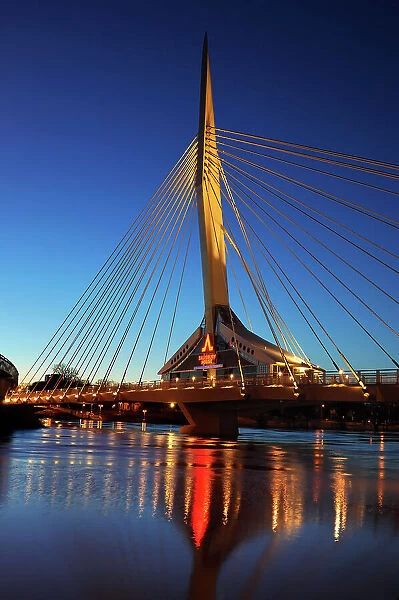 Provencher Bridge over the Red River, Winnipeg, Manitoba, Canada