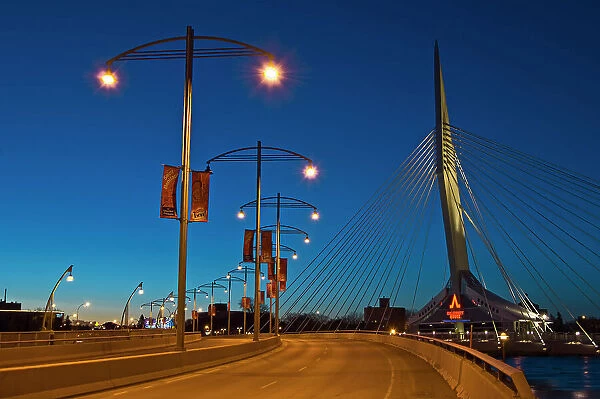 Provencher Bridge over the Red River, Winnipeg, Manitoba, Canada