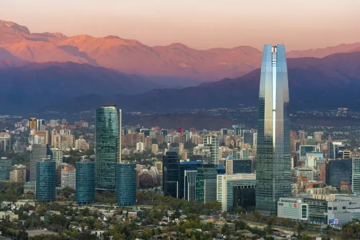 Framed Print : Providencia with Gran Torre Santiago at sunset, Santiago Province, Santiago Metropolitan Region, Chile Framed Print : Providencia with Gran Torre Santiago at sunset, Santiago Province, Santiago Metropolitan Region, Chile