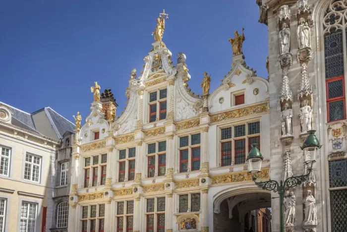 Framed Print : Provincial Palace on Markt in the old town of Bruges, West Flanders, Belgium
