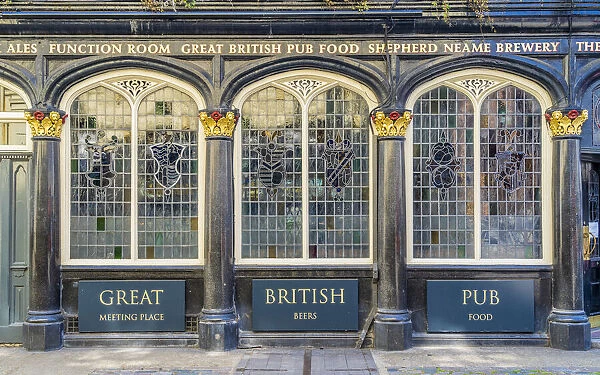 Pub facade, Bloomsbury, London, England, UK