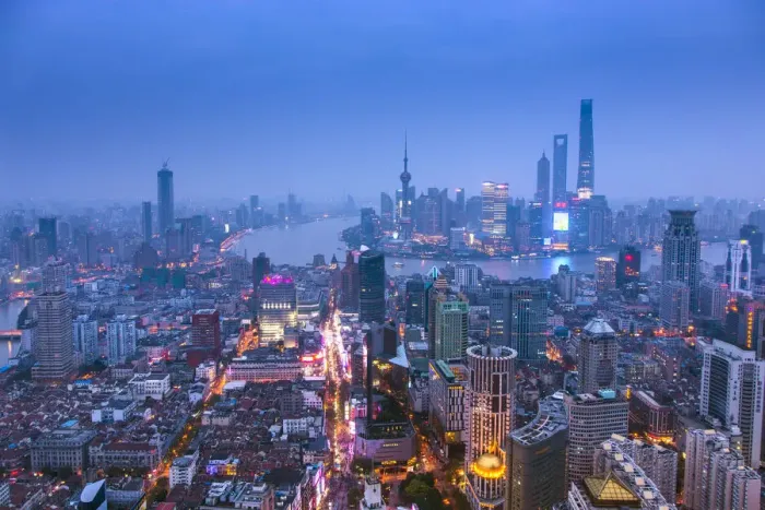 Framed Print : Pudong skyline and East Nanjing Road, Shanghai, China Framed Print : Pudong skyline and East Nanjing Road, Shanghai, China