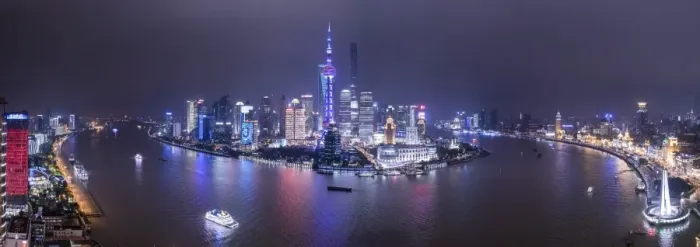 Framed Print : Pudong skyline across the Huangpu river, Shanghai, China Framed Print : Pudong skyline across the Huangpu river, Shanghai, China