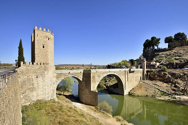 The Puente de Alcantara (Alcantara bridge) over the Tagus river, a roman bridge that