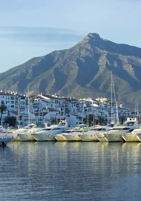 Framed Print : Puerto Banus Marina, Marbella, Malaga Province, Andalucia, Spain