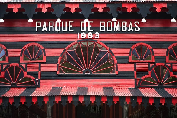 Puerto Rico, South Coast, Ponce, Plaza Las Delicias, Historic Parque de Bombas Building