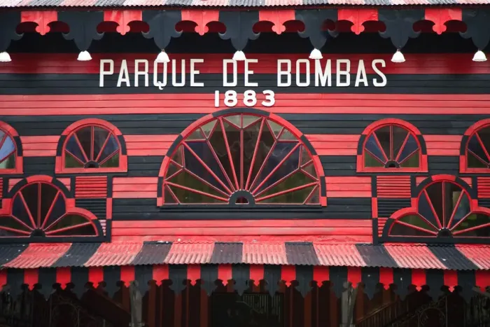 Framed Print : Puerto Rico, South Coast, Ponce, Plaza Las Delicias, Historic Parque de Bombas Building