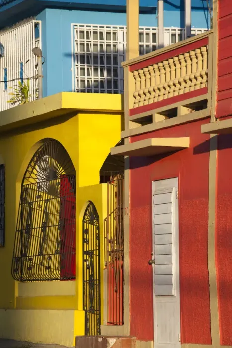 Framed Print : Puerto Rico, South Coast, Yauco, colorful buildings Framed Print : Puerto Rico, South Coast, Yauco, colorful buildings