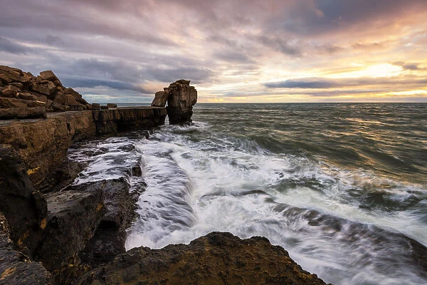 The Pulpit Rock, Isle of Portland, Jurassic coast, Dorset, England, UK