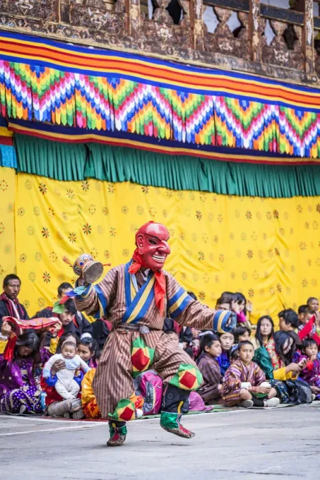 Framed Print : Punakha Tshechu (otherwise known as Punakha Festival), Punakha Dzong, Punakha