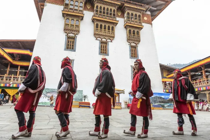 Framed Print : Punakha Tshechu (otherwise known as Punakha Festival), Punakha Dzong, Punakha