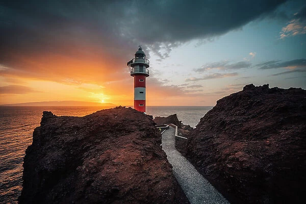 Punta Meno lighthouse, Tenerife, Canary Islands, Spain