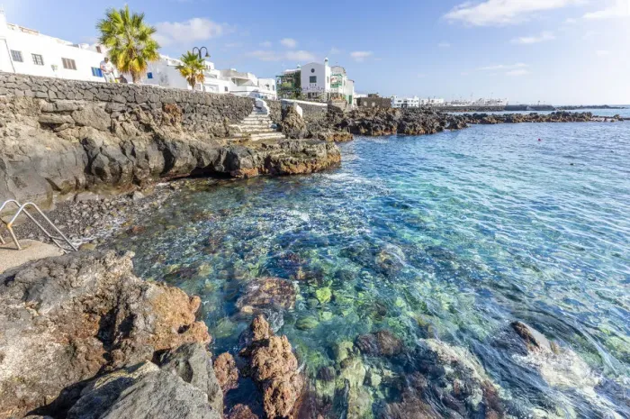 Framed Print : Punta Mujeres, town in Lanzarote north east coast, Canary Islands