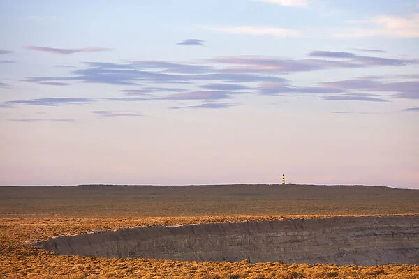 The Punta Ninfas lighthouse at sunset, Chubut, Patagonia, Argentina