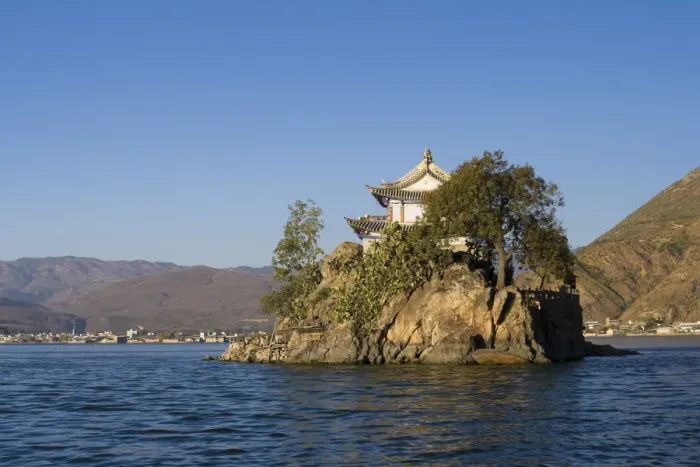 Framed Print : Putuo Dao Island Temple, Erhai Hu Lake, Dali, Yunnan Province, China Framed Print : Putuo Dao Island Temple, Erhai Hu Lake, Dali, Yunnan Province, China