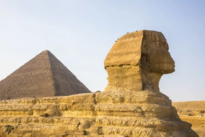 Framed Print : Pyramid of Cheops and the Sphinx, Giza, Cairo, Egypt Framed Print : Pyramid of Cheops and the Sphinx, Giza, Cairo, Egypt
