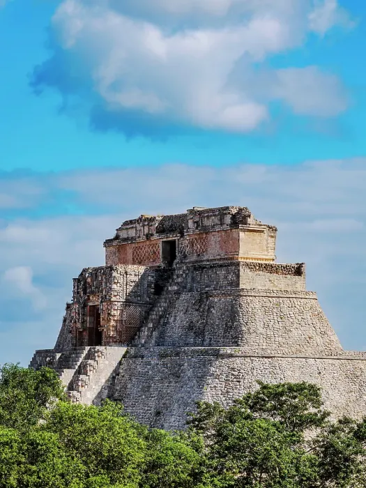 Framed Print : Pyramid of the Fortune-teller or Pyramid of the Magician, elevated view, Uxmal, Yucatan State, Mexico Framed Print : Pyramid of the Fortune-teller or Pyramid of the Magician, elevated view, Uxmal, Yucatan State, Mexico