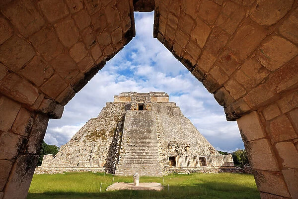 Pyramid of the Magician, Uxmal, Yucatan peninsula, Mexico
