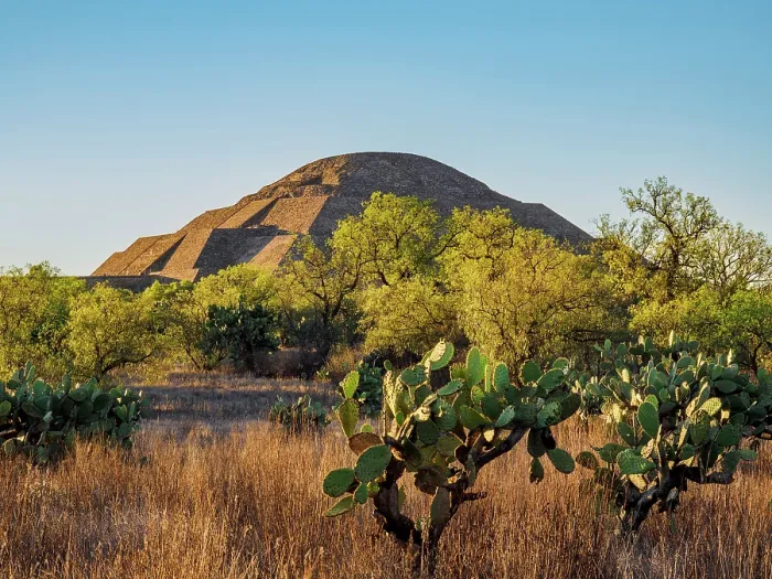 Framed Print : Pyramid of the Moon at sunset, Teotihuacan, Mexico State, Mexico