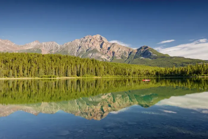 Framed Print : Pyramid Mountain Reflecting in Patricia Lake, Jasper National Park, Alberta, Canada Framed Print : Pyramid Mountain Reflecting in Patricia Lake, Jasper National Park, Alberta, Canada