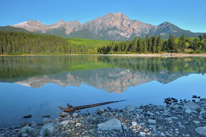 Framed Print : Pyramid Mountains and Patricia Lake, Jasper National Park, Alberta, Canada Framed Print : Pyramid Mountains and Patricia Lake, Jasper National Park, Alberta, Canada