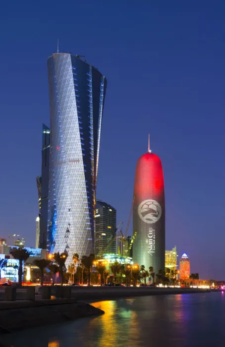 Framed Print : Qatar, Doha, Al Bidda Tower and Burj Qatar Framed Print : Qatar, Doha, Al Bidda Tower and Burj Qatar