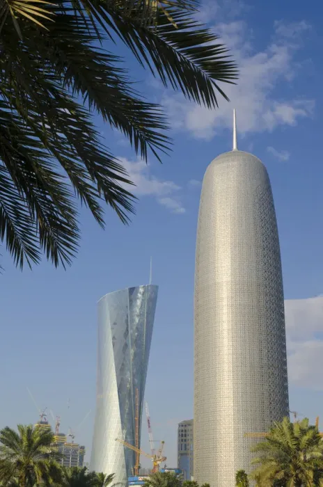 Framed Print : Qatar, Doha, Al Bidda Tower and Burj Qatar Framed Print : Qatar, Doha, Al Bidda Tower and Burj Qatar