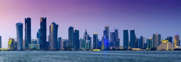 Framed Print : Qatar, Doha, modern skyline Framed Print : Qatar, Doha, modern skyline