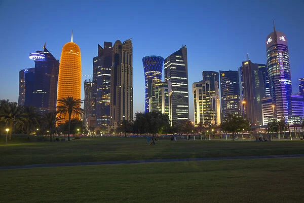 Qatar, Doha, Sheraton Park and West Bay buildings