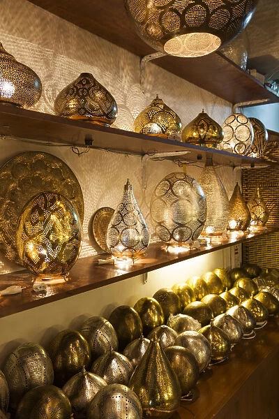 Qatar, Doha, Souq Waqif, redeveloped bazaar area, metal souvenirs