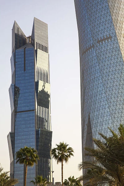 Qatar, Doha, West Bay buildings, Palm Tower and Al Bidda Tower
