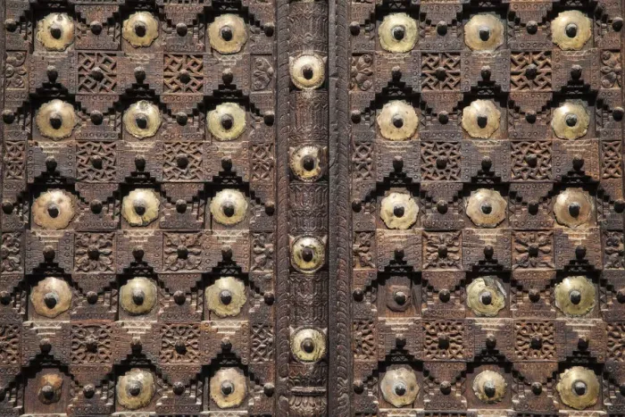 Framed Print : Qatar, Doha, Wooden Door at Souk Waqif Framed Print : Qatar, Doha, Wooden Door at Souk Waqif