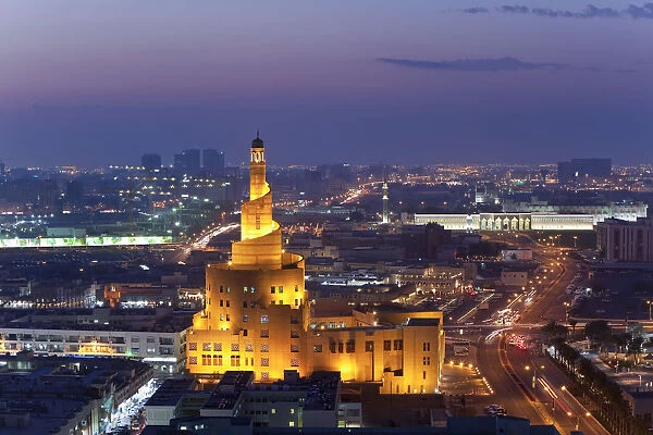 Qatar, Middle East, Arabian Peninsula, Doha, the spiral mosque of the Kassem Darwish