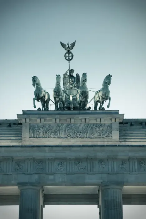 Framed Print : Quadriga statue on top of the Brandenburg Gate, Berlin, Germany Framed Print : Quadriga statue on top of the Brandenburg Gate, Berlin, Germany