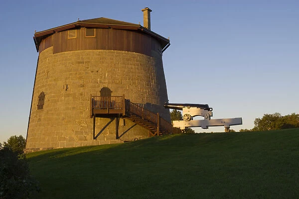 Quebec City, Canada. A martello tower on the Plains of Abraham in Quebec City Canada