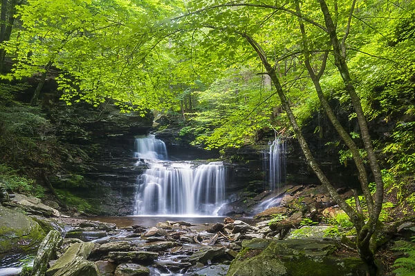 R. B. Ricketts Falls, Ricketts Glen State Park, Sullivan County, Pennsylvania, USA