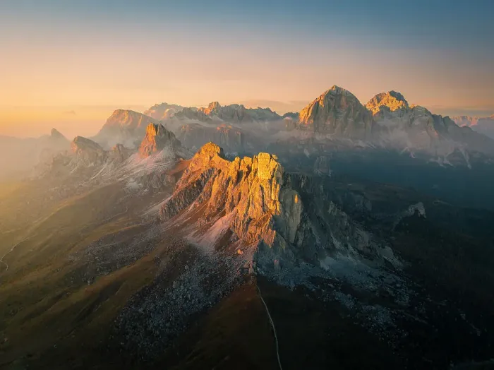 Framed Print : Ra Gusela mountains and Giau Pass, Cortina d'Ampezzo, dolomites, Veneto, Italy