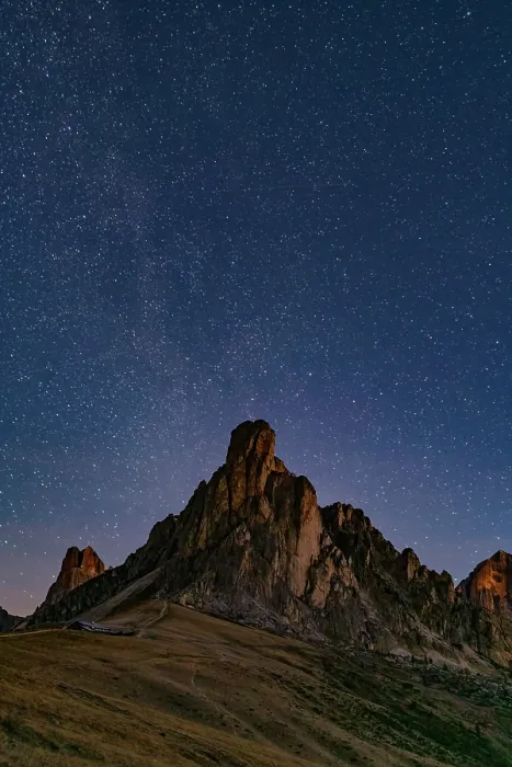 Framed Print : Ra Gusela Under the Stars, Passo Giau, Cortina, Belluno Province, Dolomites, Italy
