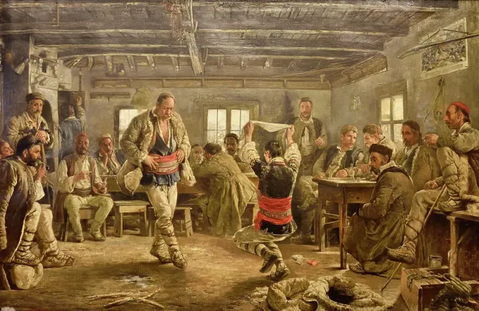 Framed Print : Rachenitsa Dance, 1894 by Ivan Mrkvicka (1856-1938). National Gallery Kvadrat 500, Sofia Framed Print : Rachenitsa Dance, 1894 by Ivan Mrkvicka (1856-1938). National Gallery Kvadrat 500, Sofia